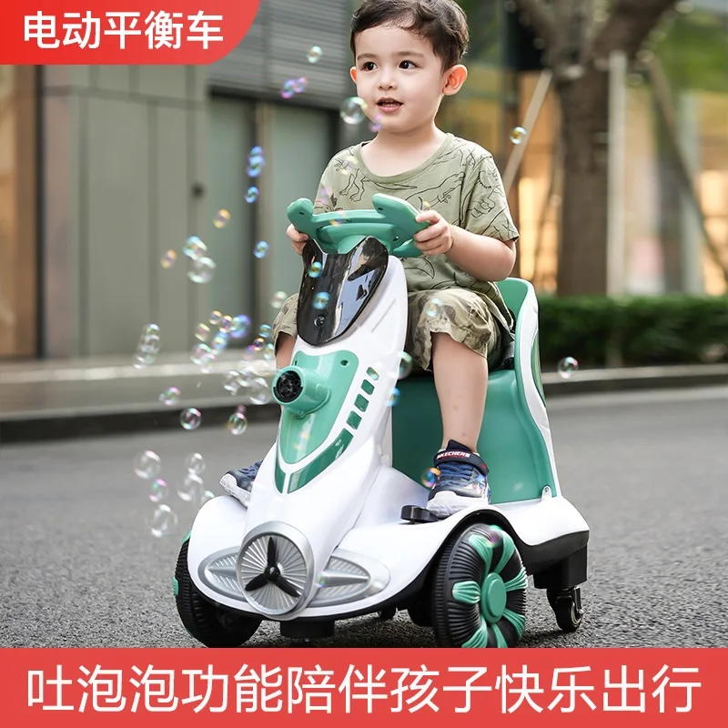 Children\'s electric vehicle charging, can sit with remote control, balance car, baby stroller