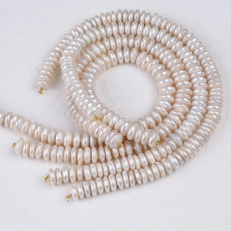 12-13mm Coin Shape Pearl Natural Freshwater Pearl Strand