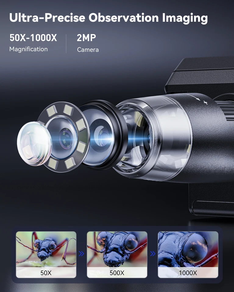 Inskam307 Digitales Mikroskop 50X–1000X, 1080P Di Produktbild-Vorschau 3