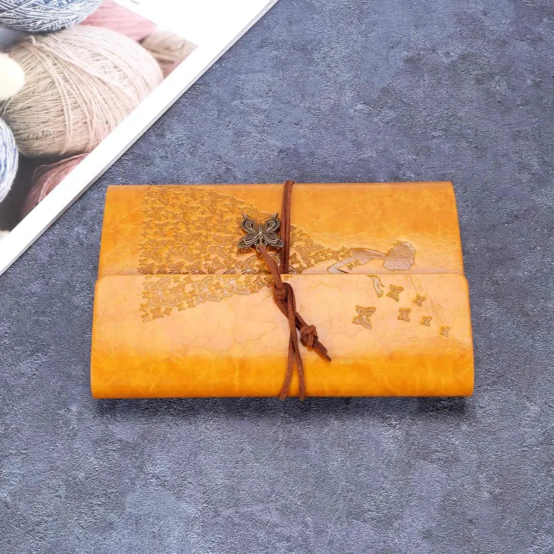 女性用の詰め替え可能なノートブック,革製の旅行日記,描画アート,スケッチブック,日記への書き込み,バレンタインデー