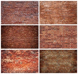 Laeacco Red Brick Wall Photography Backdrop Baby Birthday Party Wedding Graduation Home Decor Portrait Background Photo Studio