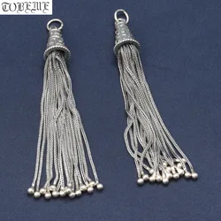 100% 925 Silver Tassel Vintage Thai Style Sterling Jewelry Pendant