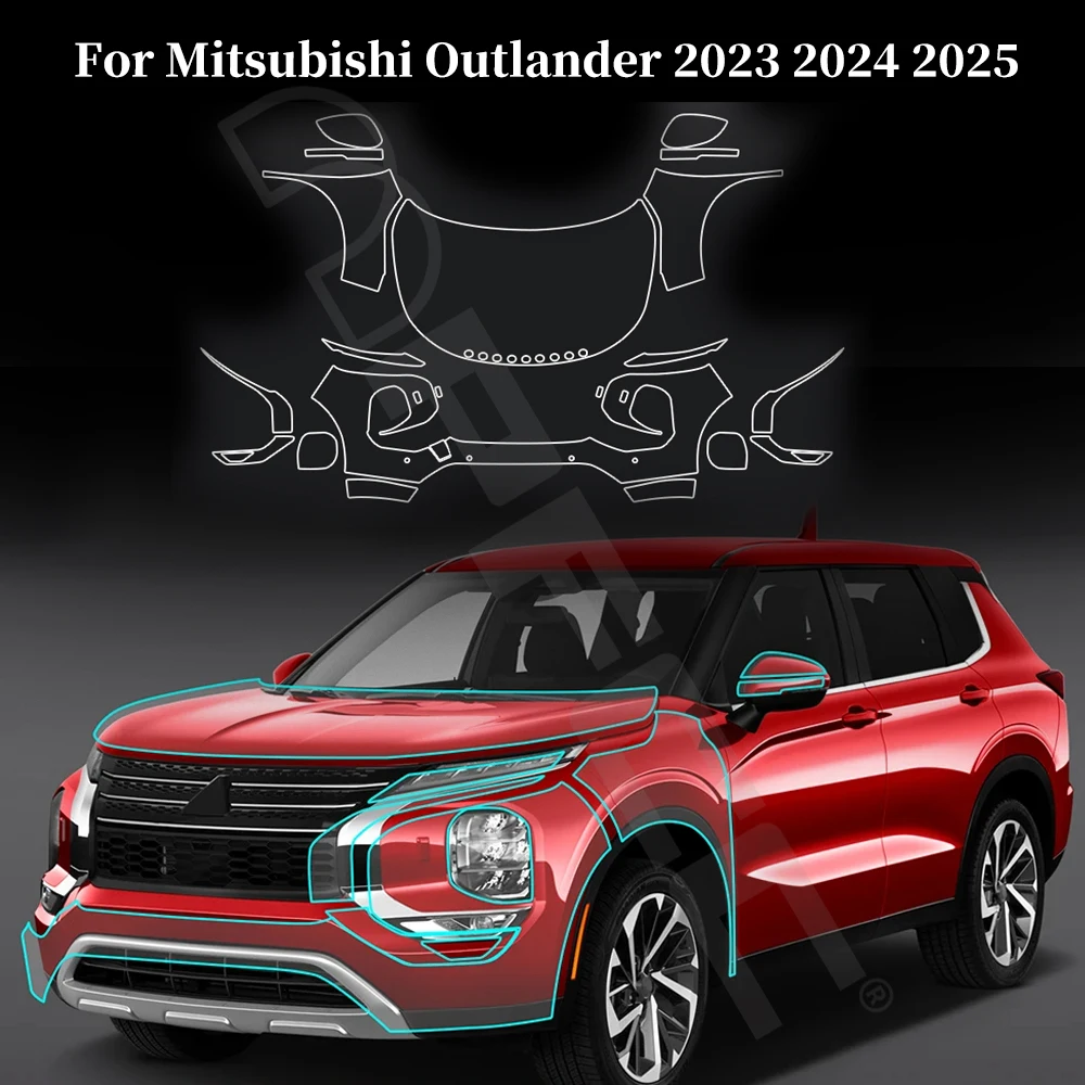 

TPU Paint Protection Film For Mitsubishi Outlander 2023 2024 2025 Self-Healing Pre-cut PPF Car Body Anti-scratch Clear Bra