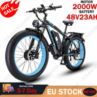 Electric Bicycle 2000W Dual Motor 48V23AH Lithium Battery Hydraulic Brake E-bike Aldult 26*4.0 Fat Tire off-road Electric Bike