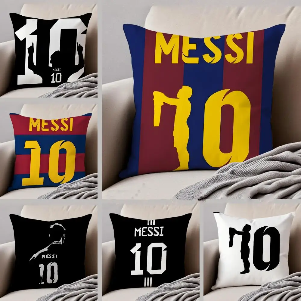 Legendary athlete Lionel Messi Cushion Cover Throw Pillow Cover Hidden Button Durable Polyester Chair Cushion