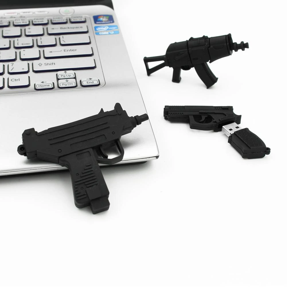 Suntrsi Usb Flash Drive gun model Cartoon 64G 8GB Pen Drive 16GB 32GB Usb Memory Stick gift For PC