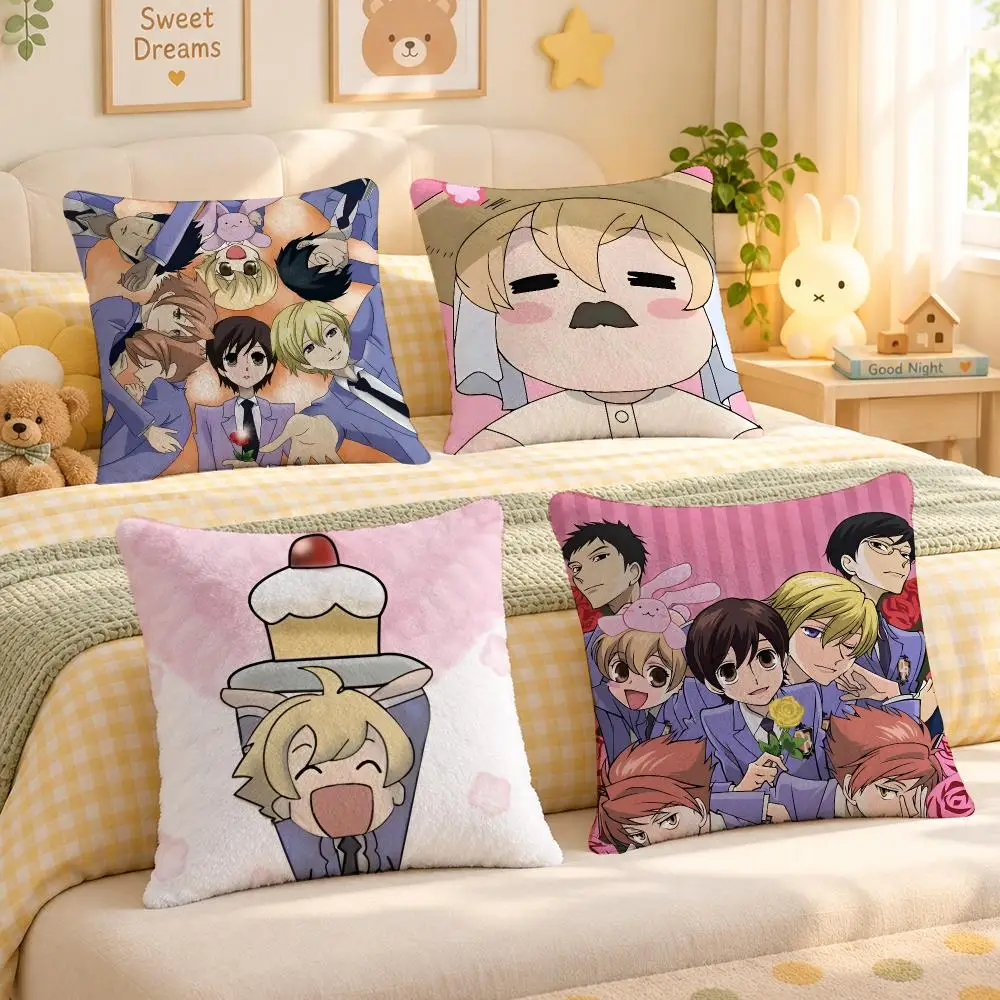 Anime Ouran Host Club Romance Cushion Cover Personalized Soft Plush Pillow Living Room Home Sofa Bedroom Office Car Cushion