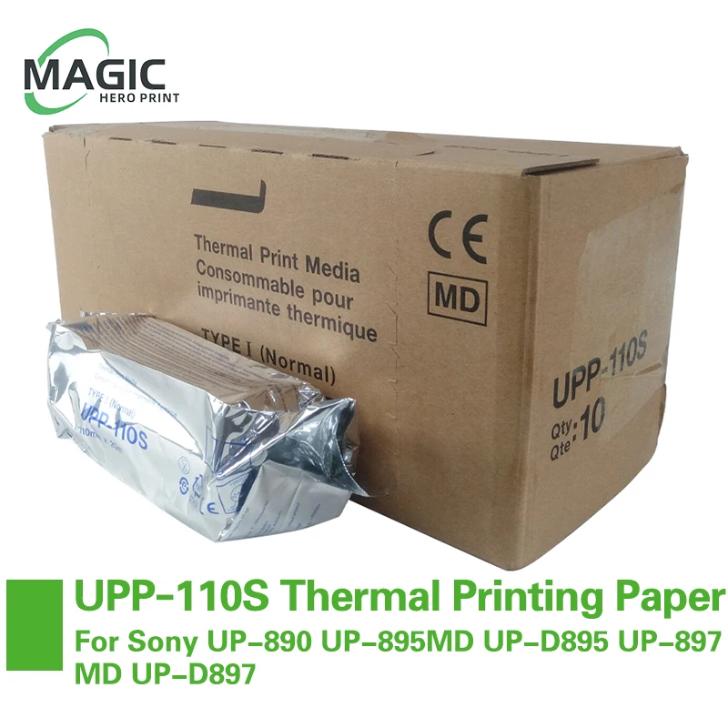 

UPP-110S Thermal Paper Smooth Ultrasound Printer Paper For Sony UP-890 UP-895MD UP-D895 UP-897MD UP-D897 Printer 110mm x 20m