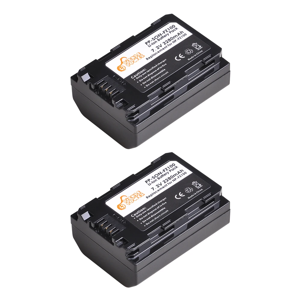 Pickle Power 2280mAh NPFZ100 NP-FZ100 NP FZ100 Replacement Battery for Sony NP-FZ100, BC-QZ1,ZV-E1 A7III A7IV Sony A9, A7R III