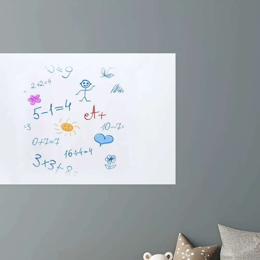 1 Set Adesivo per lavagna statica Foglio cancellabile a secco per porta da parete Frigo Superfici lisce Camera Aula Home Office Riutilizzabile