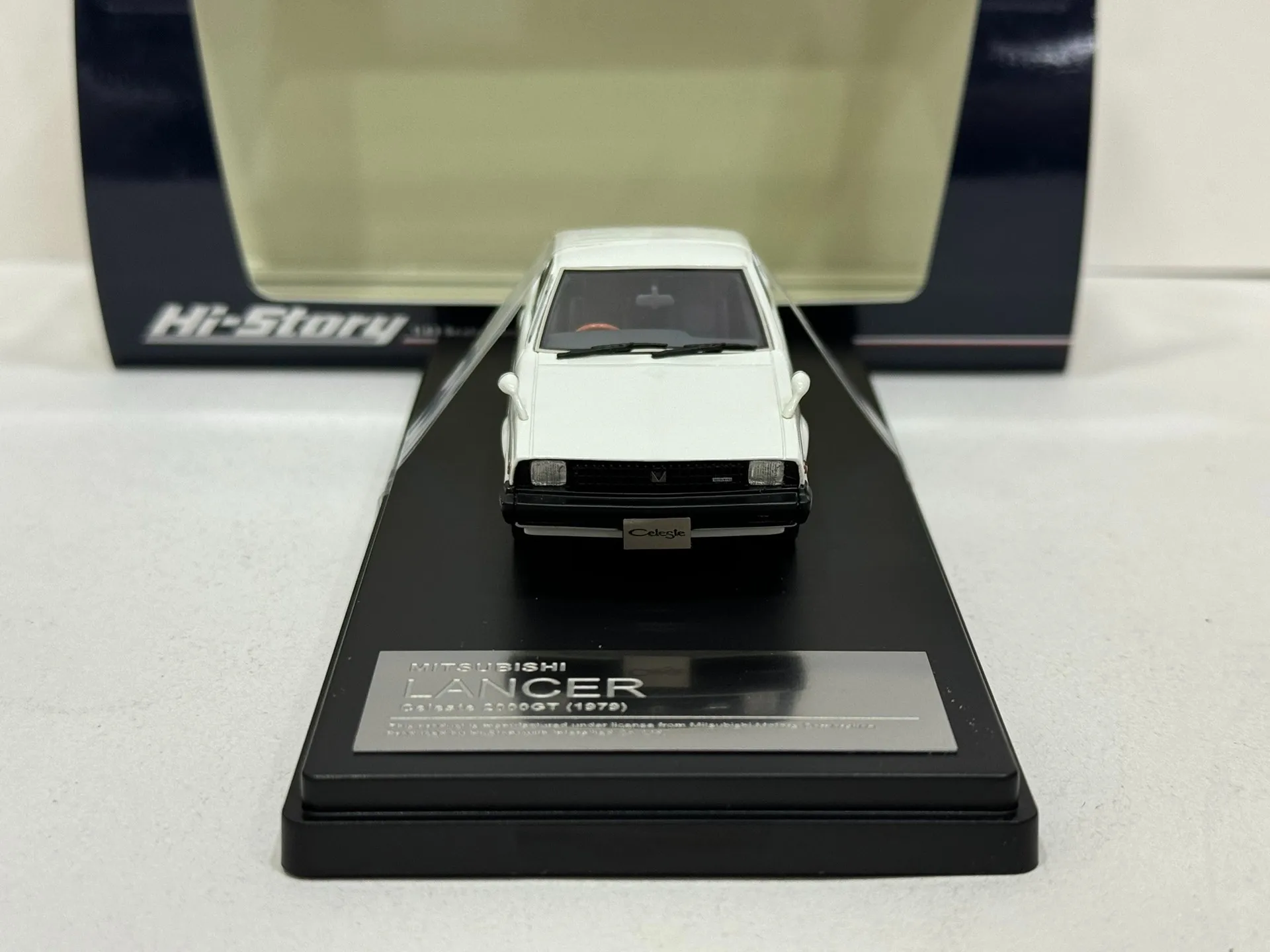 Diecast hi story 1/43 escala mitsubishi lancer resina modelo de carro brinquedo colecionável presente lembrança exibição ornamento