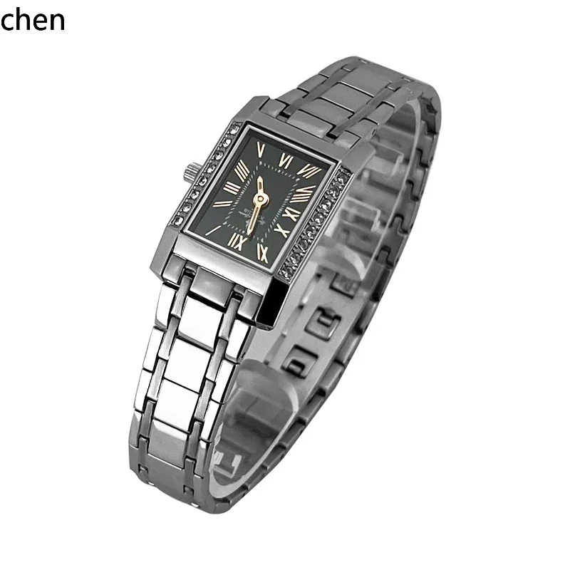 YFY  couple watches: minimalist, stylish, trendy, waterproof, stainless steel, square display, calendar, gift-worthy, elegant