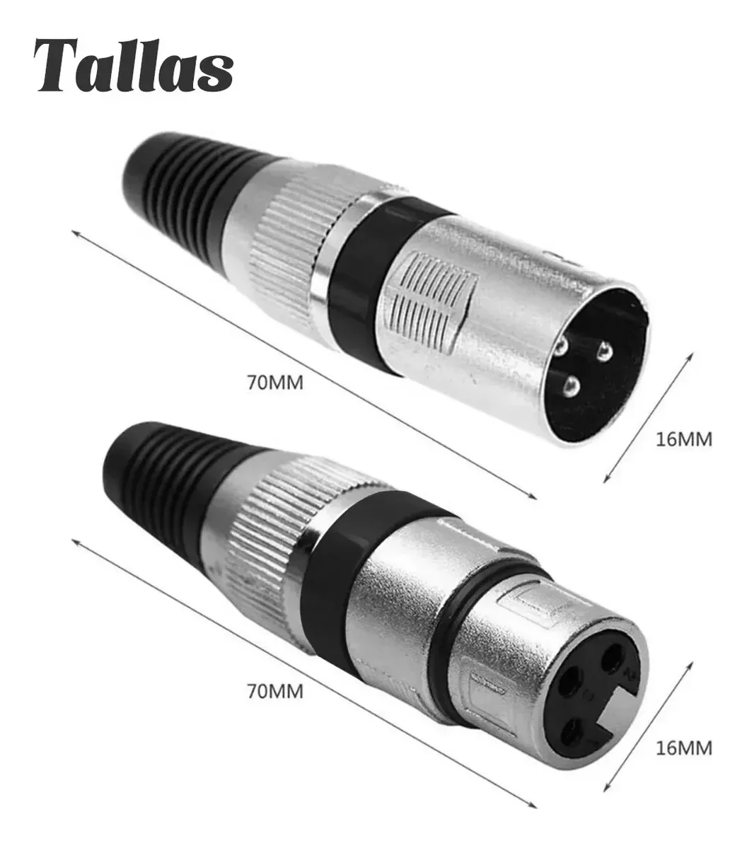 XLR Plug Connector Zinc Alloy Shell Color Circle Large Three-core Balanced XLR Male And Female Set Microphone Audio Plug