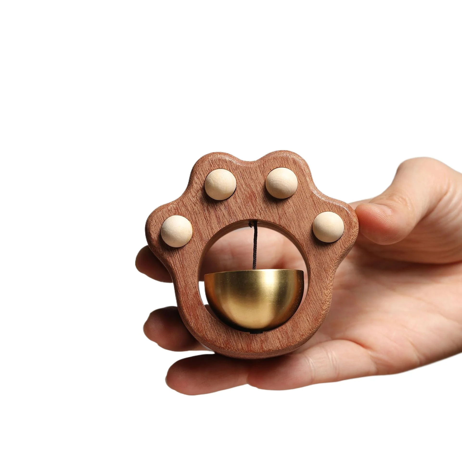 

Деревянный ветряной колокольчик для двери с кошкой, магнитный декор в виде милого животного