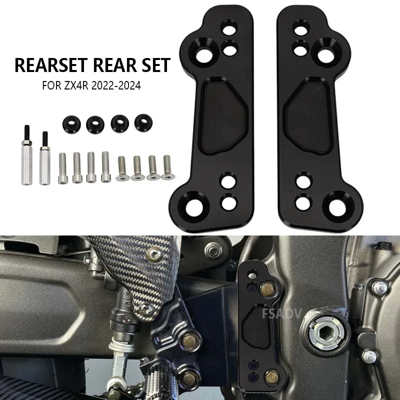 For Kawasaki ZX4R ZX-25R ZX-4R ZX-4RR ZX25R ZX4RR 2022 2023 2024  Motorcycle Rearset Rear Set Replacement Base Mounting Plate