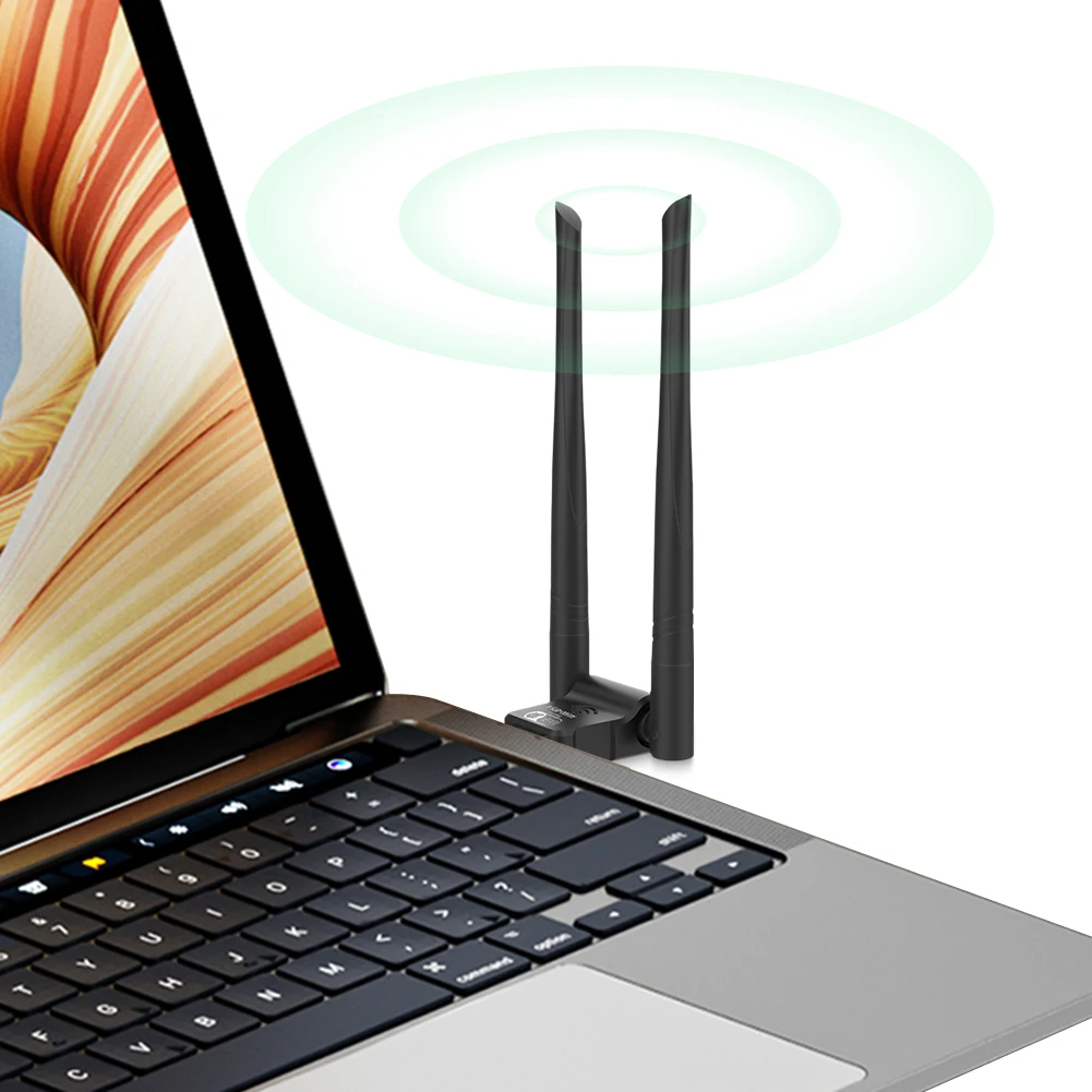 

Беспроводная сетевая карта BT5.4, 900 Мбит/с, внешний сетевой приемник-передатчик с антенной, донгл для приема сигнала для дома и офиса