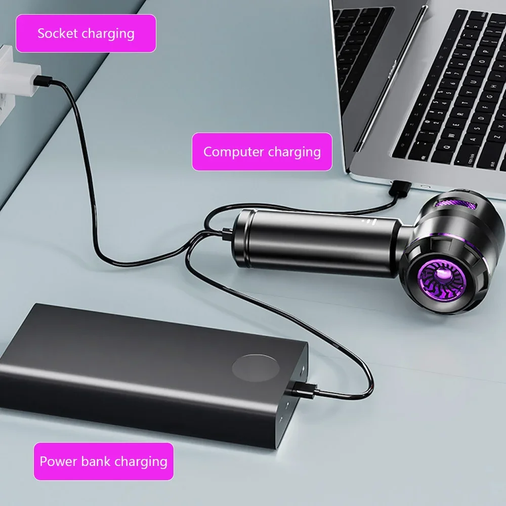 6000mAH Car Vacuum Cleaner Brushless Motor Suction & Blowing Dust Removal Tire Inflation Cordless Portable