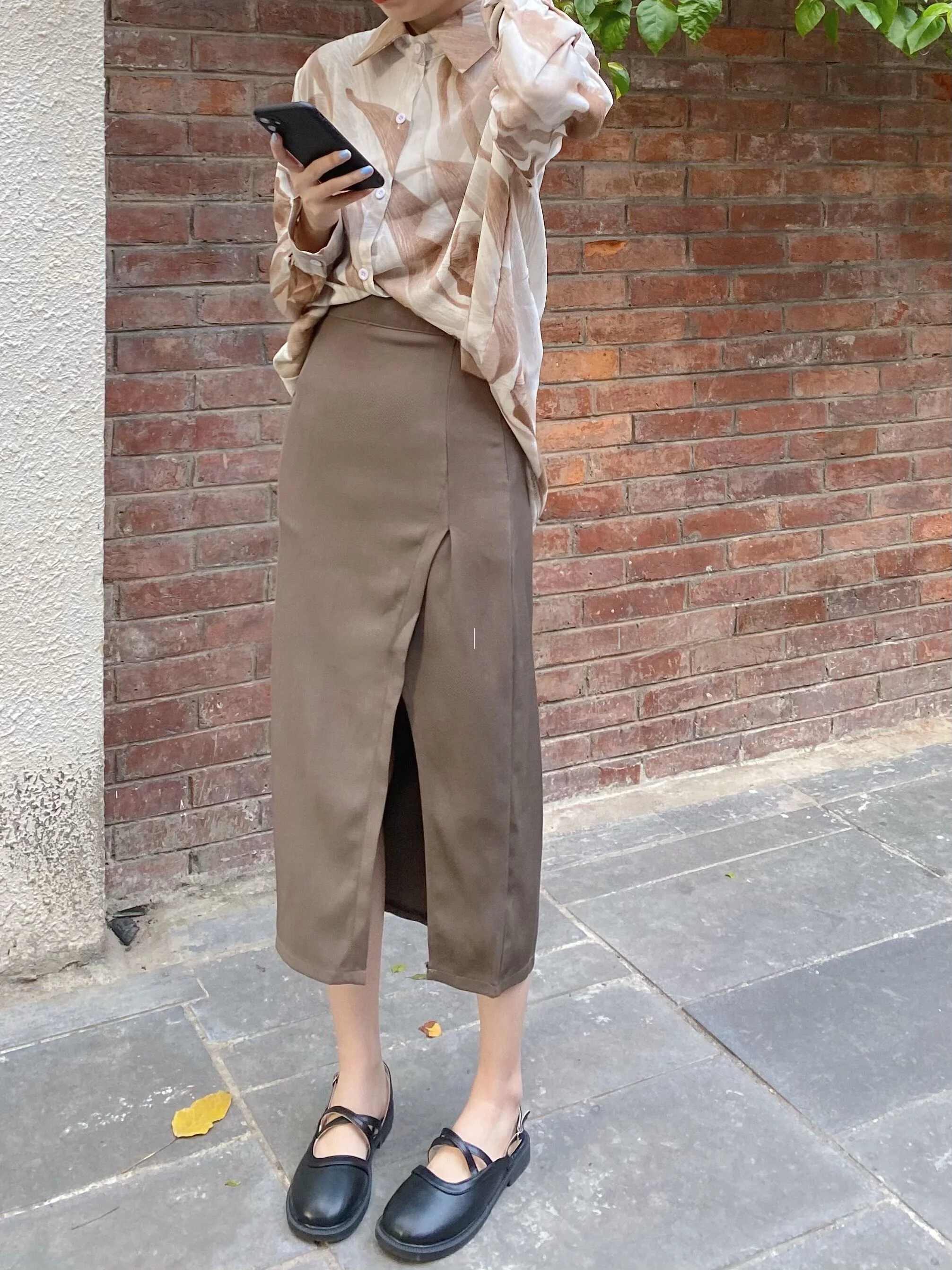 

Асимметричная юбка-карандаш с высокой талией, женская миди-юбка, тонкая, весенне-летняя, винтажная, для офиса, однотонная