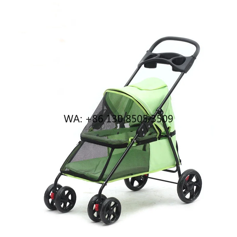 Outdoor Lightweight Folding Pet Carriage Cat Dog Small Dog Stroller Small Dog Cat Teddy Stroller
