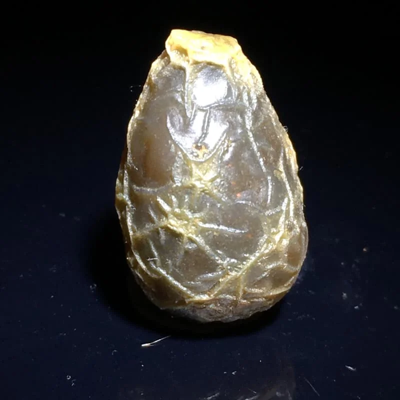 Natural Alxa Gobi Stone Agate original Jade Select a single Mongolian vein stone Strange and beautiful stone view 3