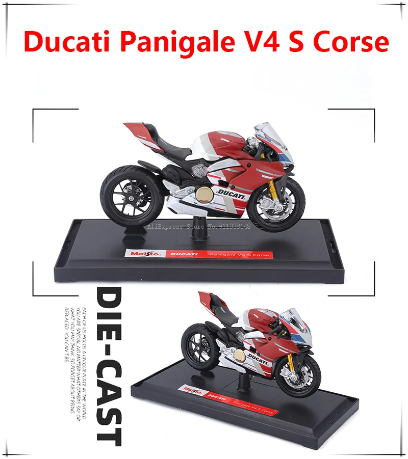 Maisto Ducati Super Naked V4 S Maßstab 1:18, Legierungs-Motorrad-Druckgussmodell, Sammlerstück, Geschenkspielzeug – Detail 1