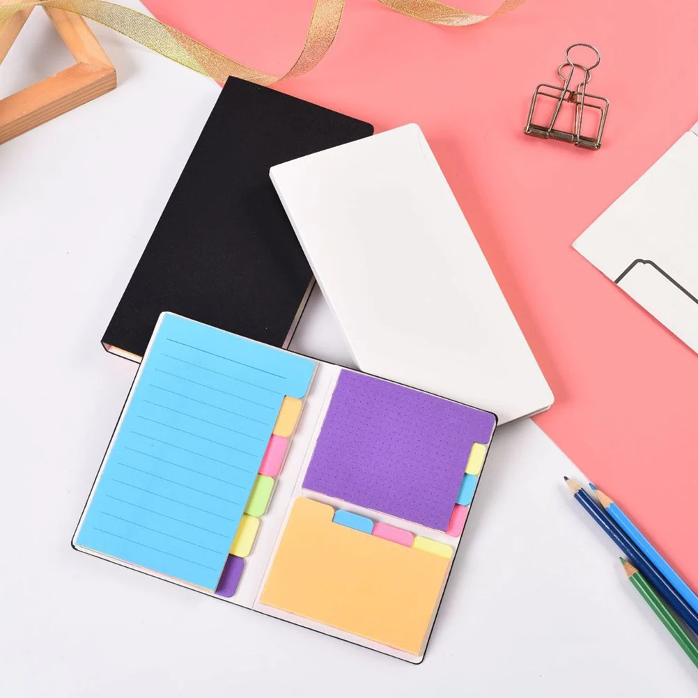 2 pièces carnet Notes étude école Index conception bloc-Notes onglets bloc-Notes support pour mémo pour bureau