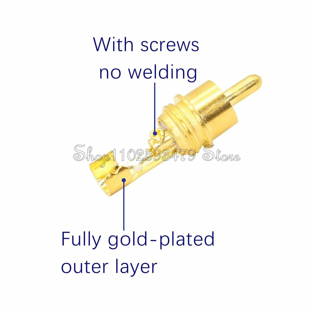 100PCS/Lot Gold Red Black Metal Spring RCA Connector Male Jack Plug AV Plugs For PC Audio Vedio Welding DIY Parts