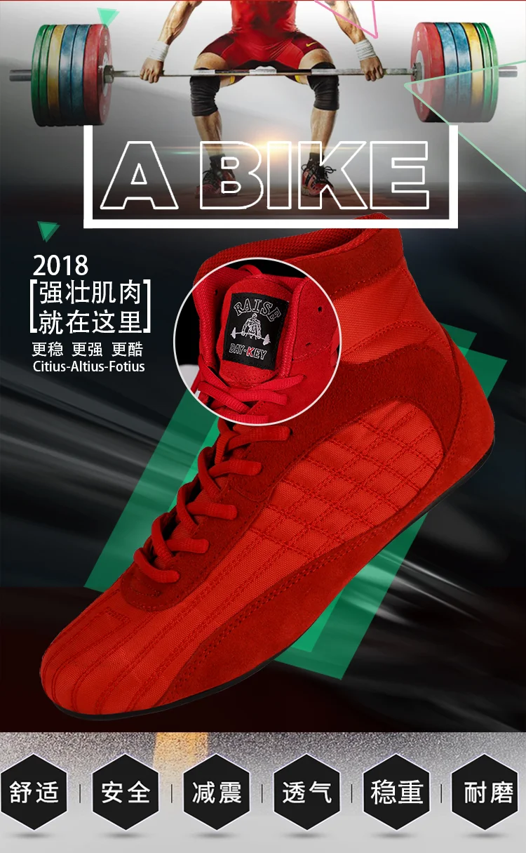 

New Luxury Men's Wrestling Boots Comfortable Non-Slip Boxing Fighting Boots 39-47 Competition Sports Fitness Training Shoes