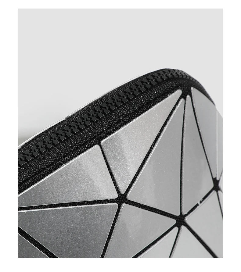 Einfache tragbare Make-up-Aufbewahrungstasche, leichte multifunktionale Tasche mit geometrischem Muster, Reise-Kulturbeutel, Münzgeldbörse, Kosmetiktasche – Detail 19