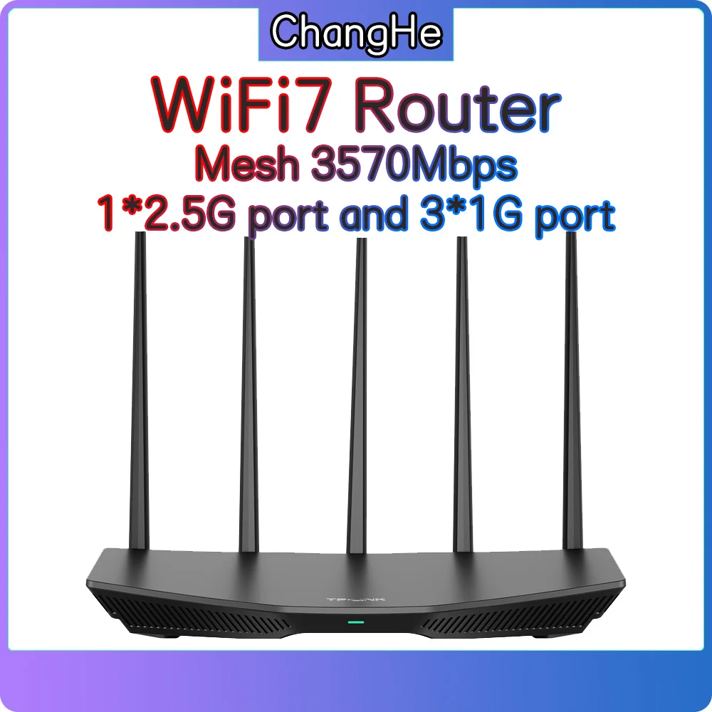 TP-LINK WiFi7 BE3600 Router 2.5G Gigabit Ethernet Port Home High Speed Internet Connection 2 WAN Ports