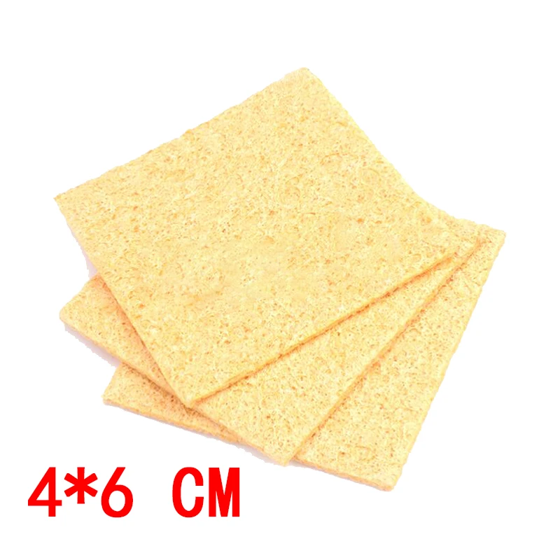 07+1 10pcs Replacement Sponges Soldering Iron Cleaner Solder Tip Cleaning Pad Cleaning Sponge Yellow