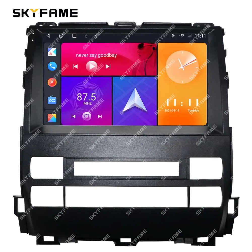 SKYFAME, автомобильная рамка, адаптер для Android, аксессуары для панели для Toyota Prado Land Cruiser 120 Lc120