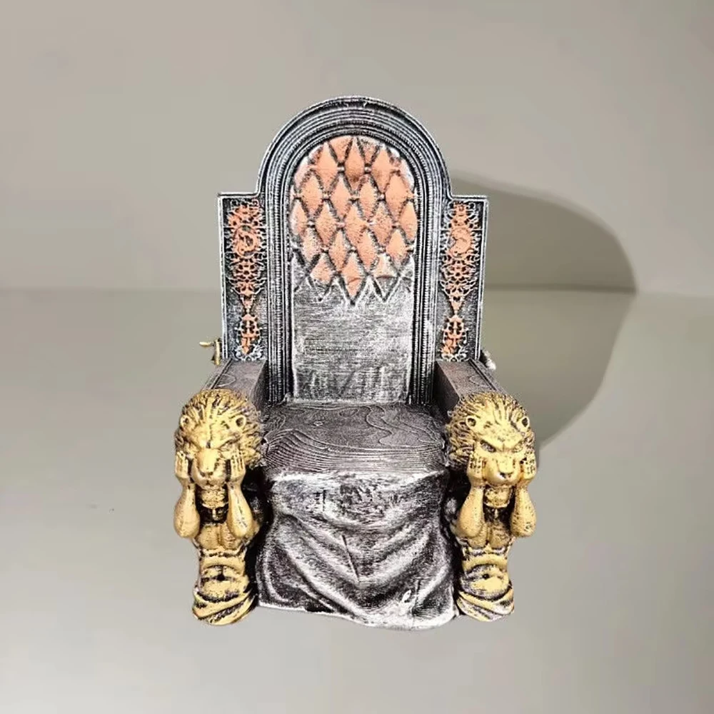 Lion Throne Seat Resin Handicraft Ornament for Bjd 1/6 12in Doll 20-30cm Home Decoration Crafts Figurines Girl Boys Gift