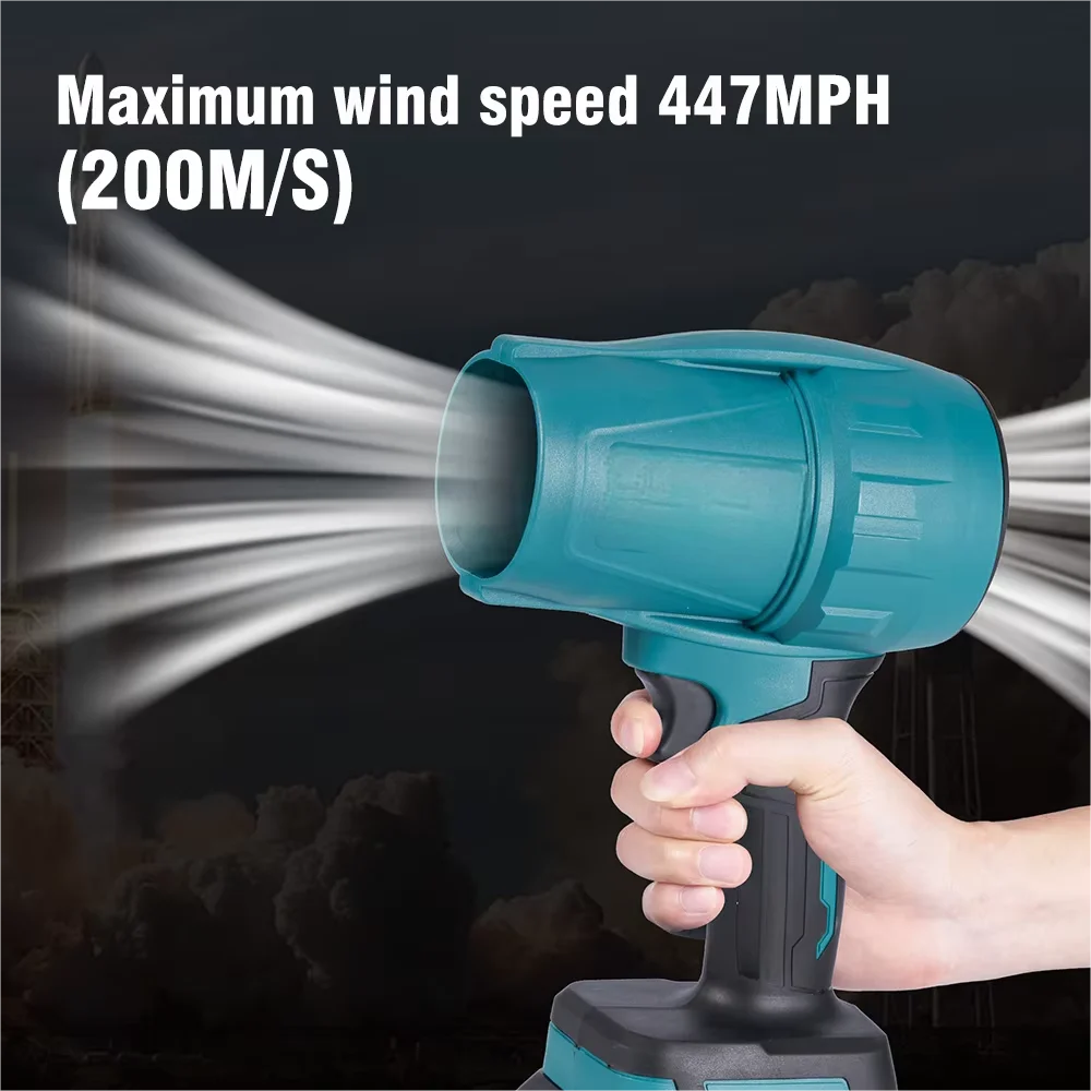 200 متر/الثانية 2000 واط فرش توربو مروحة منفاخ الثلوج ورقة الغبار تهب أداة ل 21 فولت 18 فولت بطارية كهربائية يده مروحة نفاثة #4