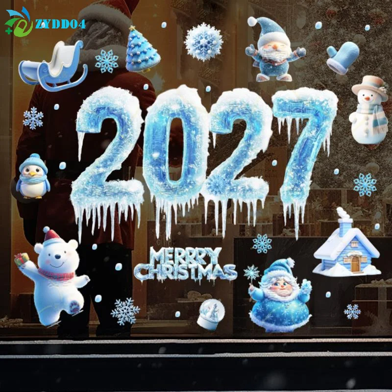 Snowflake Window Decal - ● 2027 새해 크리스마스 창문 스티커