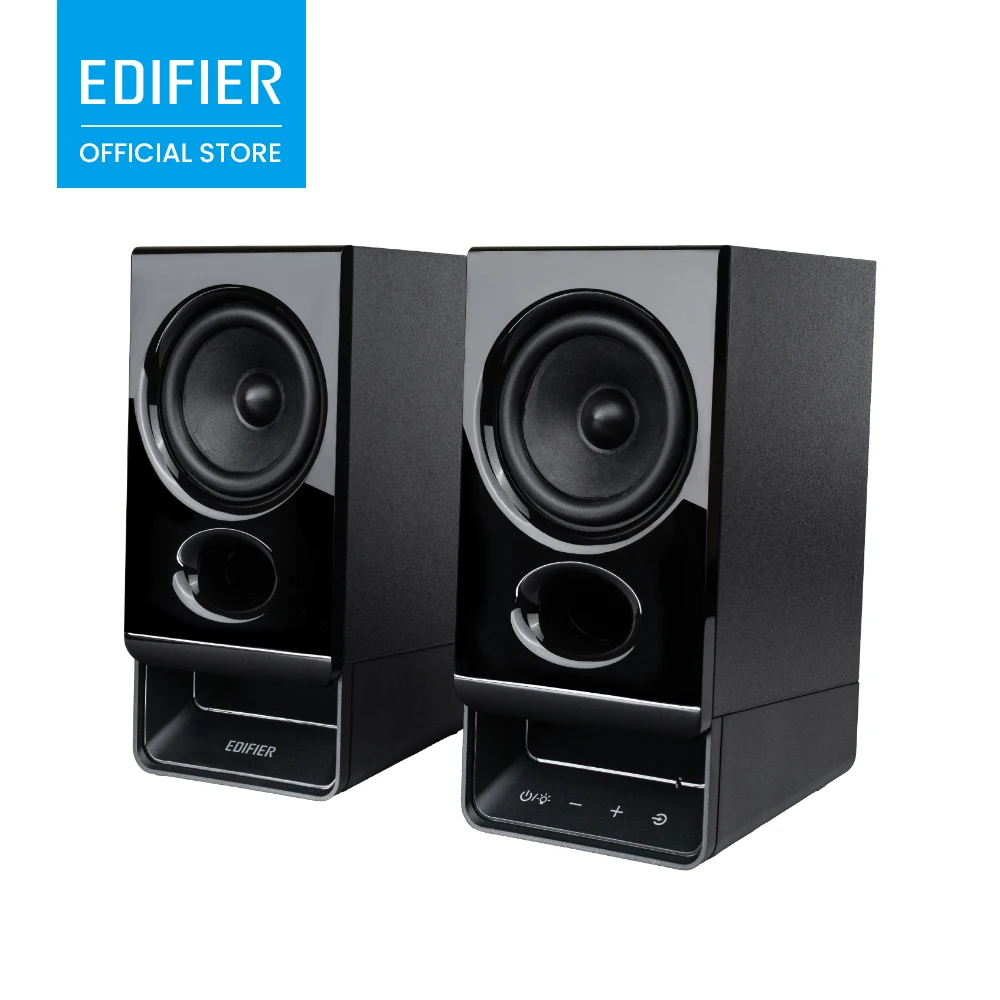 Edifier R20BT Computer-Lautsprecher 2,75-Zoll-Fullrange-Treiber Bluetooth 6.0 Touch-Steuerung AUX USB-C Eingänge Ambientebeleuchtung APP