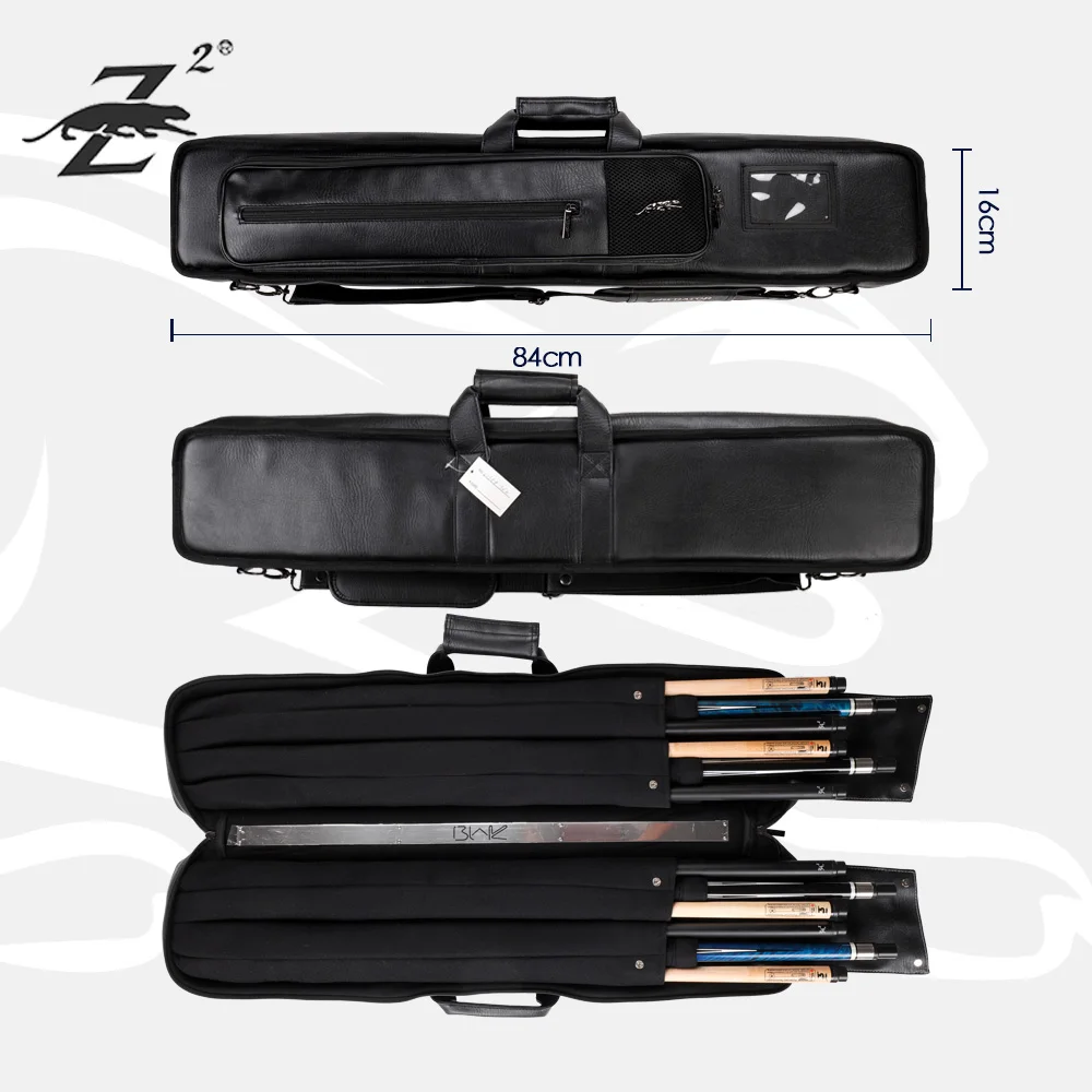 PREOAIDR Чехол для кия с 12 отверстиями, 4 ягоди, 8 валов, сумка для бильярдного кия, 2 цвета, чехол для бильярдной клюшки, чехол из искусственной кожи, высокая емкость