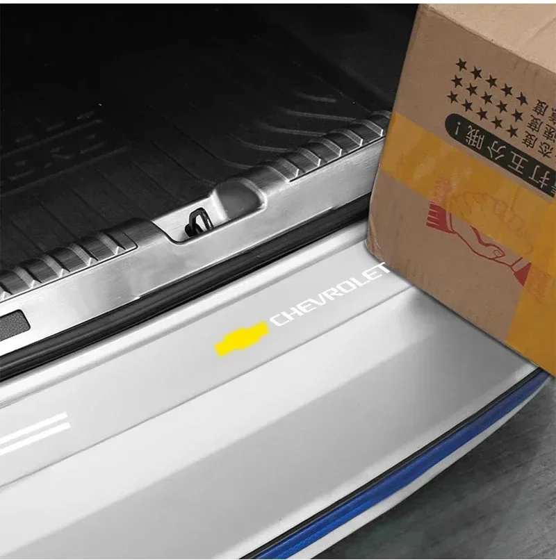 Pegatina protectora de maletero transparente, placa protectora antiarañazos para Chevrolet Silverado Impala Malibu Equinox Cruze Camaro Aveo