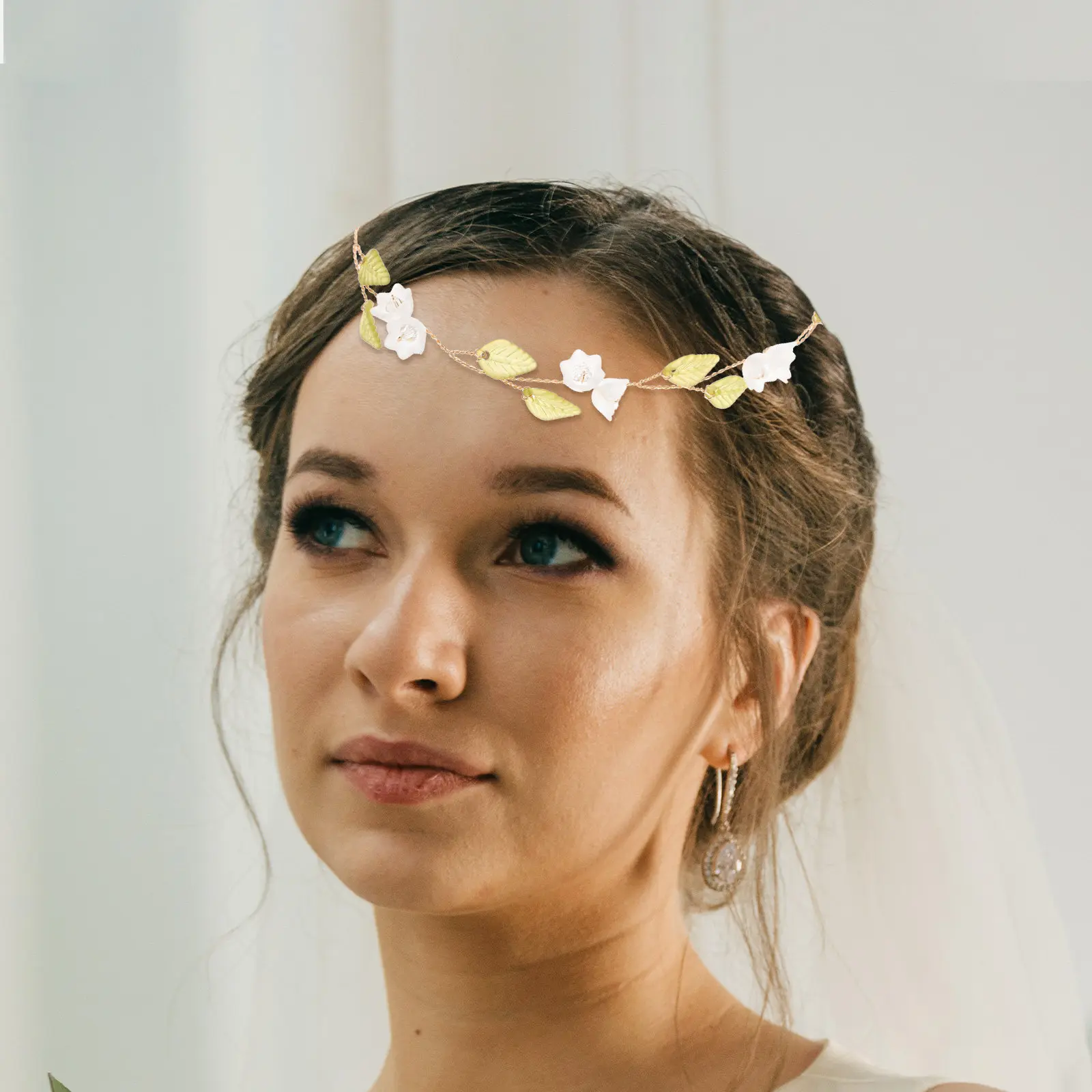 Lily of the Valley Flower Headband Comfortable Soft Ribbon Floral Crown for Women Festival Birthday Tea Party