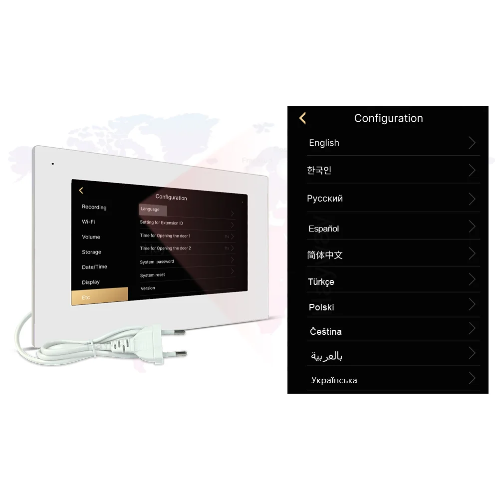 Hayway-Home Intercomunicador para Apartamento, Câmera Inteligente Campainha, Monitor Full Touch, Suporte Detecção de Movimento, Auto Record, Tuya, 7