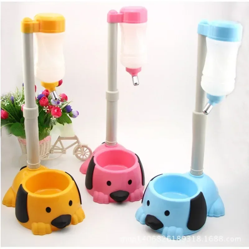 Automatic Pet Drinker Dog Bowls Water Bottles Universal Dog Drinker Feeder Liftable Bowl Dispenser Bowl Puppy Pet Products