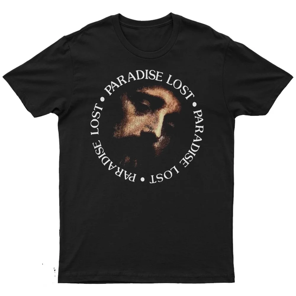 

Новинка 2024 года PARADISE LOST — тренд уличной моды унисекс с готическим принтом и короткими рукавами из чистого хлопка с круглым вырезом