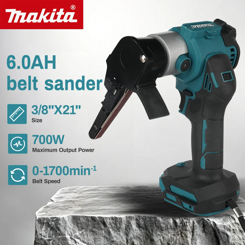 For Makita DBS180Z Handheld Belt Sander, 700W High Power Portable Sanding Machine for Workshop Renovation Projects