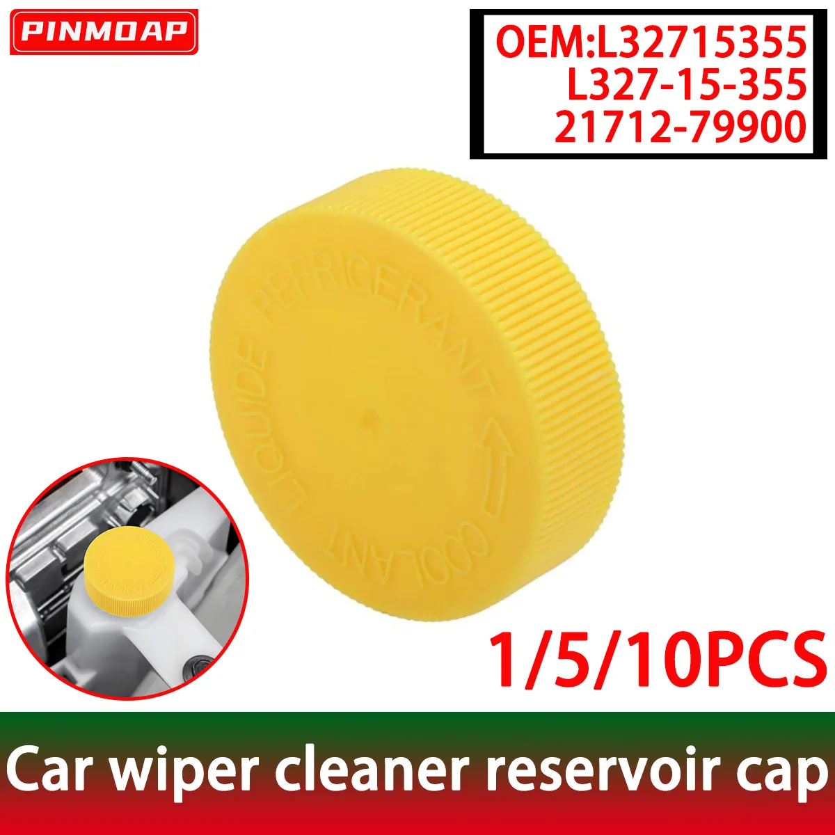 

PINMOAP крышка резервуара для перелива охлаждающей жидкости автомобиля подходит для Mazda 6 5, крышка для хранения раствора для чистки стекла L32715355 21712-79900