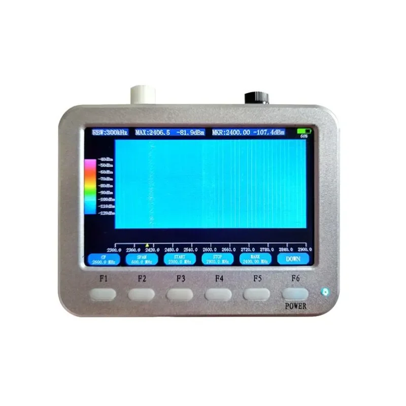 Nuovo analizzatore di spettro portatile da 10 MHz ~ 2,7 GHz Display LCD da 5,0 pollici Strumento di misurazione della frequenza del segnale XT-127