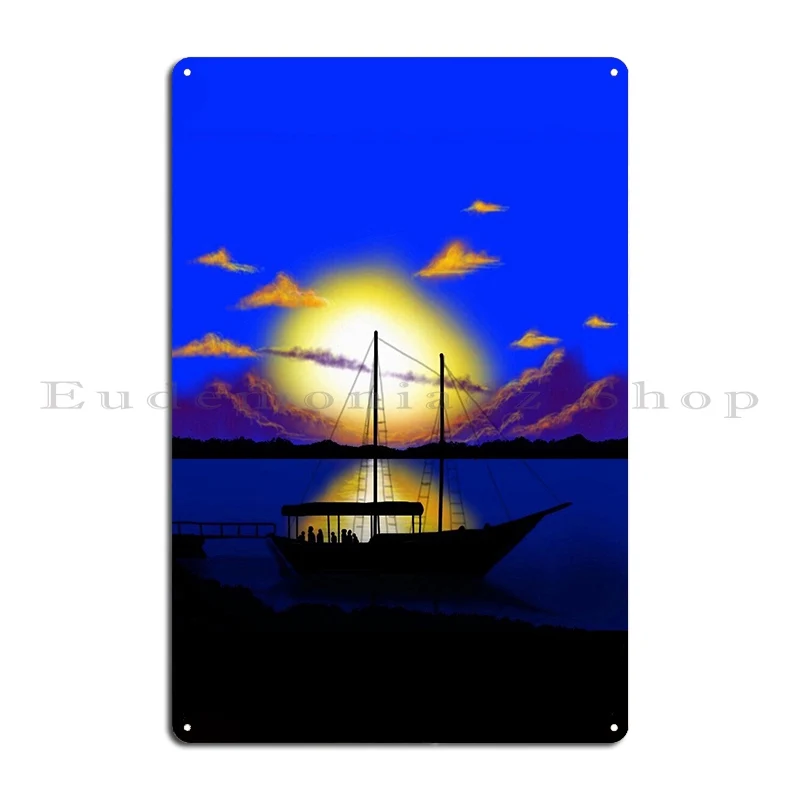 Sundown Somewhere Metal Signs Bar Cinema Print Design Create Tin Sign Poster