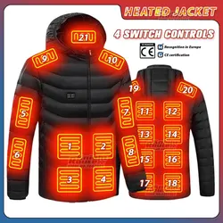 21 aree giacca riscaldata da uomo giacca da moto elettrica invernale da donna giacca riscaldante con gilet caldo USB gilet riscaldato cappotto sci escursionismo