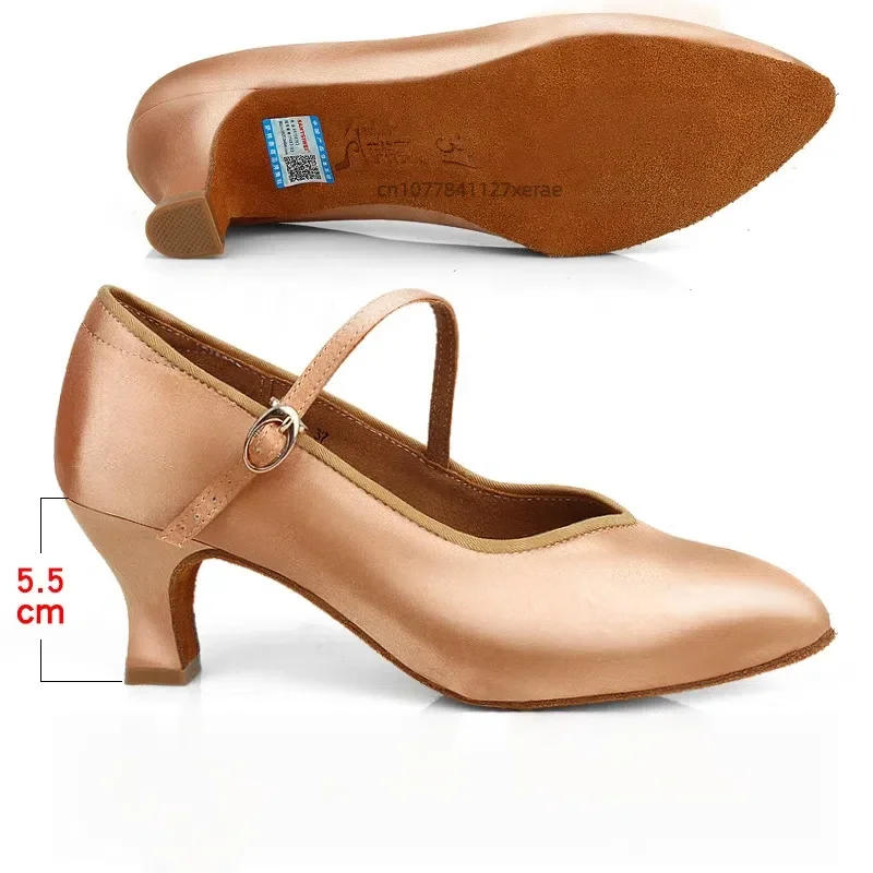 Professionelle Tanzschuhe für Damen, modernes Design, hoher Absatz, weiche Sohle, rutschfest, für Gesellschaftstanz, Walzer, lateinamerikanische Tänze, Auftritte und Partys. – Detail 8