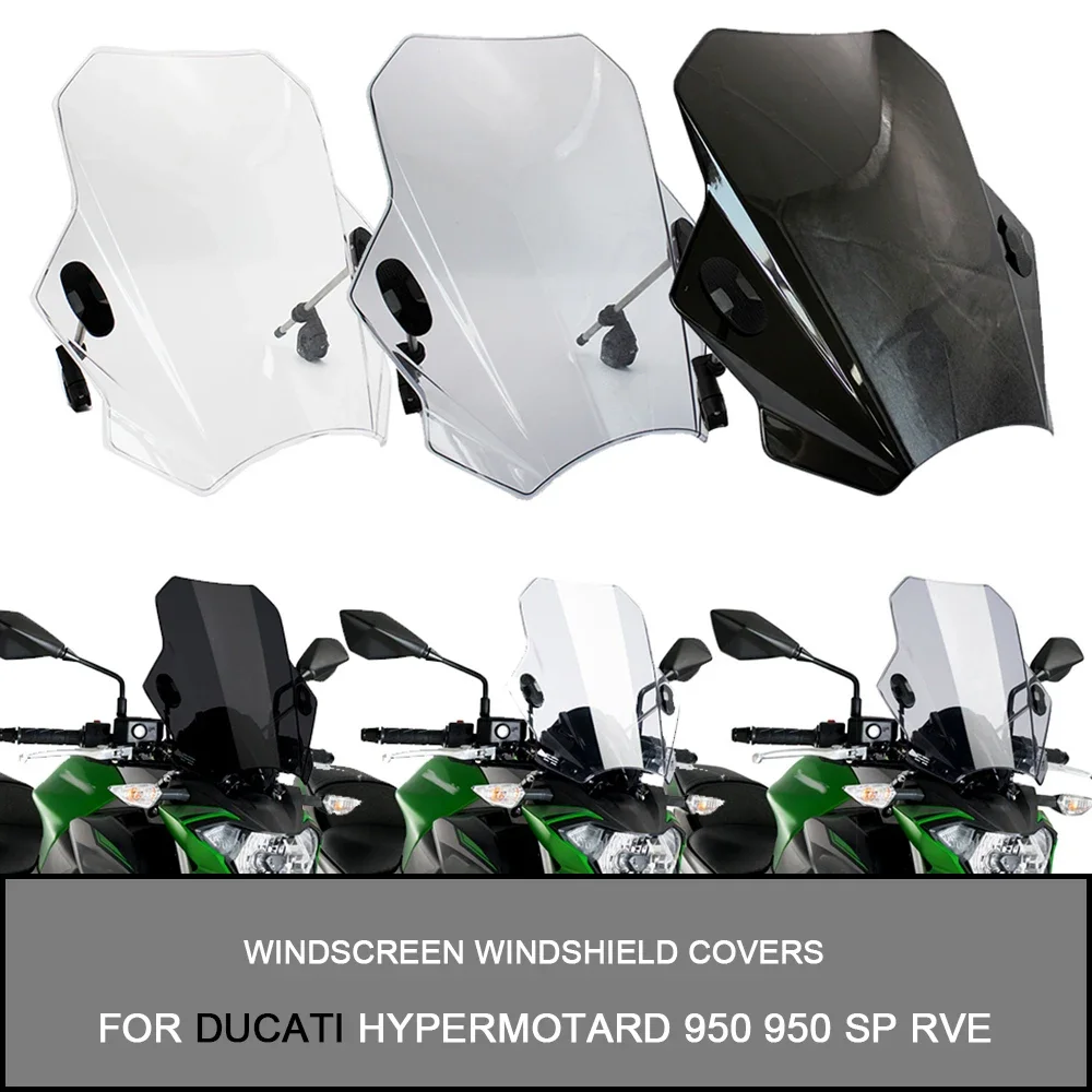 

For Ducati HYPERMOTARD 950 950 SP RVE Windscreen Windshield Covers Screen Smoke Lens Motorbikes Deflector Universal