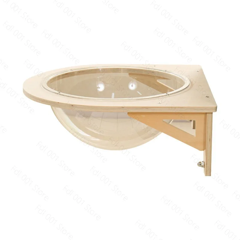 Solid Wood Cat Hammock Hanging Nest Window Glass Bed Space Capsule Climbing Balcony Frame